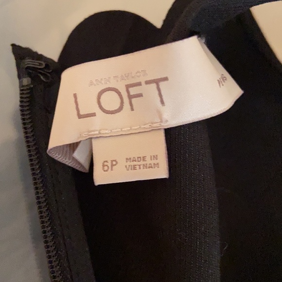 Loft Petites Black Laser Cut Sleeveless Dress - Picture 3 of 3